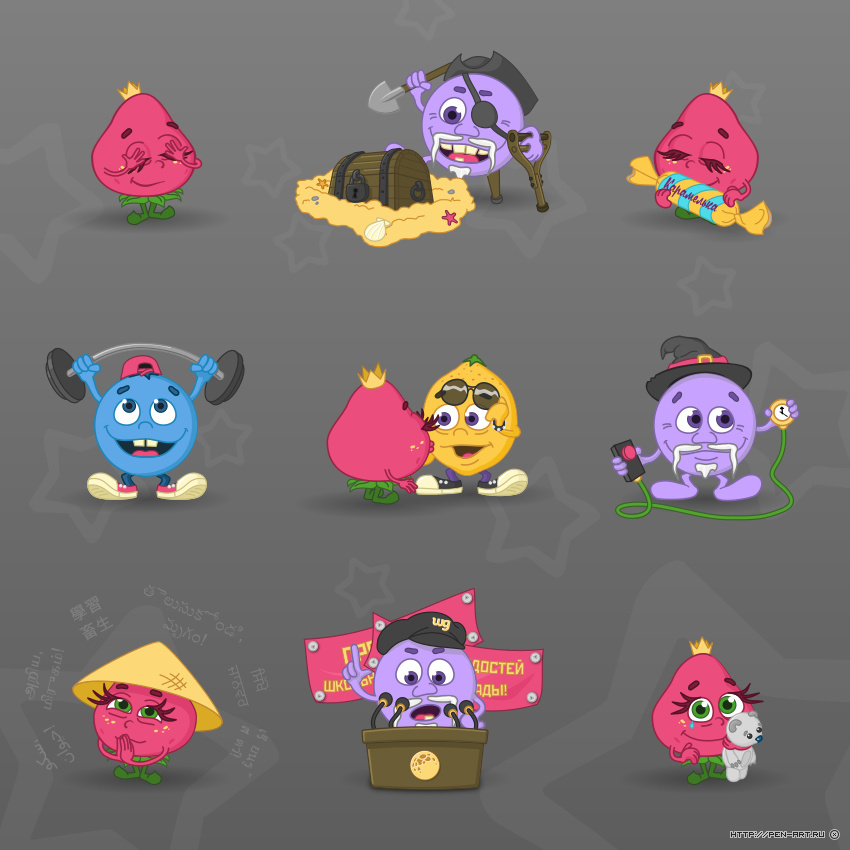 Characters for chewing gum inserts