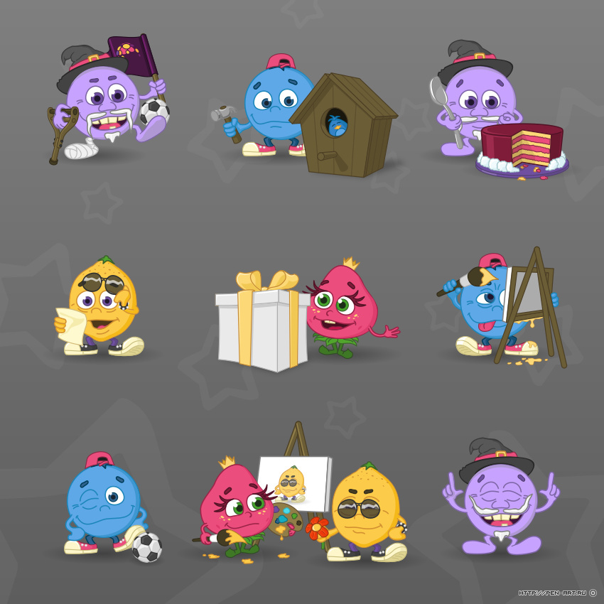 Characters for chewing gum inserts